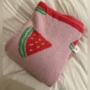 cupcakes & cashmere Pink Watermelon Throw Blanket